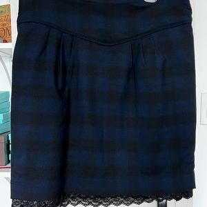 NWOT Tulle Blue & Black Plaid Skirt by Tulle